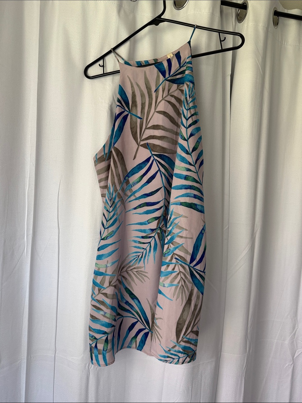 Tyche palm leaf printed dress